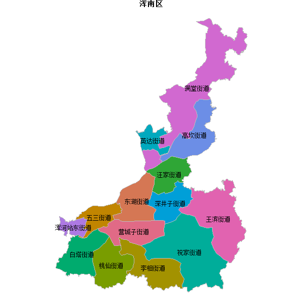 浑南区乡镇地图JSON数据火星坐标系(gcj02).json