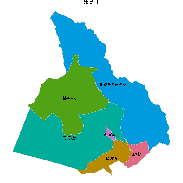 海晏县乡镇地图JSON数据百度坐标系(bd09).json
