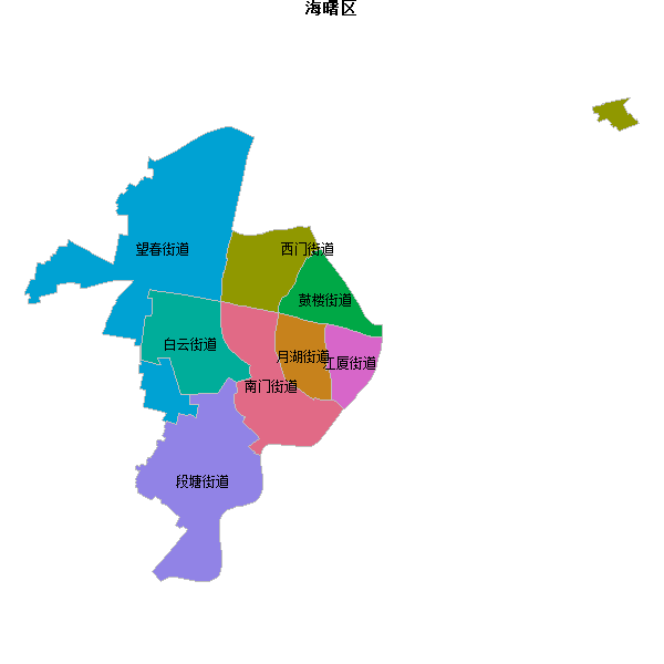 海曙区乡镇地图JSON数据火星坐标系(gcj02).json