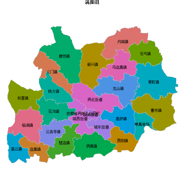 涡阳县乡镇地图JSON数据火星坐标系(gcj02).json