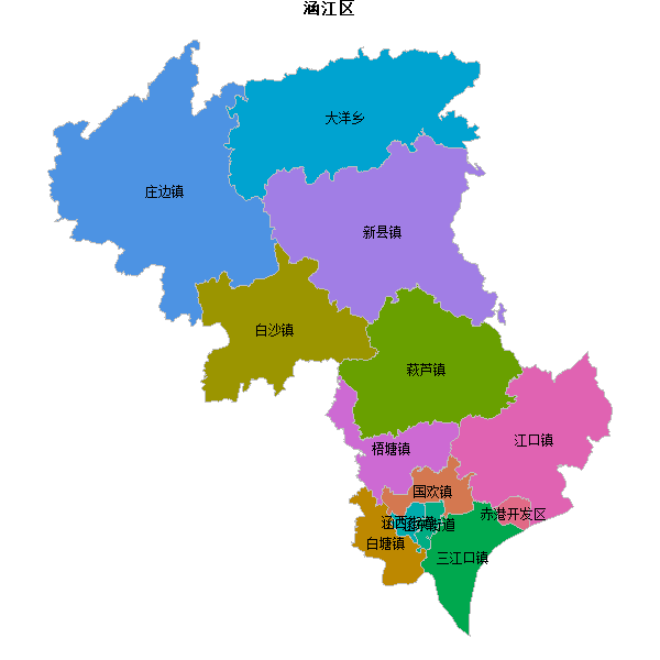 涵江区乡镇地图JSON数据火星坐标系(gcj02).json