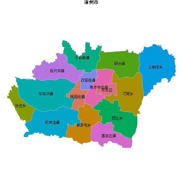 涿州市乡镇地图JSON数据百度坐标系(bd09).json