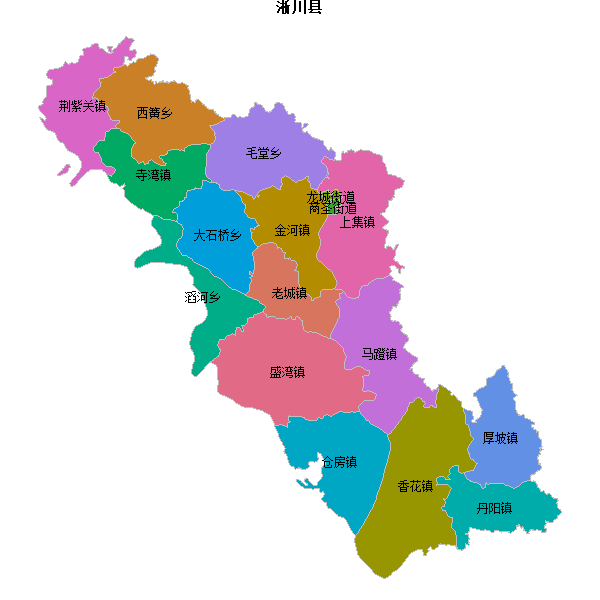 淅川县乡镇地图JSON数据火星坐标系(gcj02).json