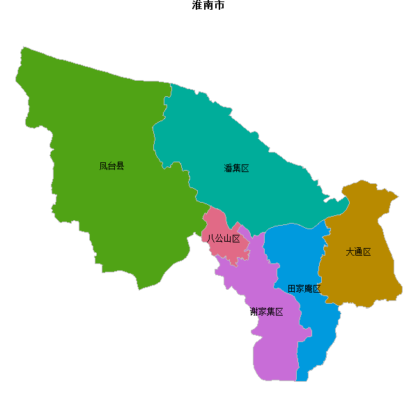 淮南市地图JSON数据火星坐标系(gcj02).json