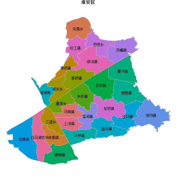 淮安区乡镇地图JSON数据百度坐标系(bd09).json