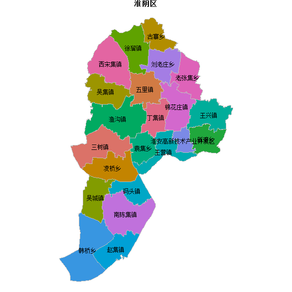 淮阴区乡镇地图JSON数据百度坐标系(bd09).json