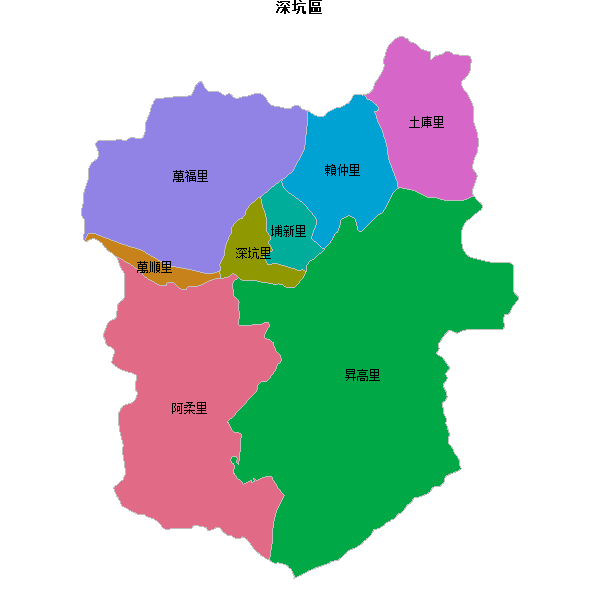 深坑區乡镇地图shp数据百度坐标系(bd09).shp