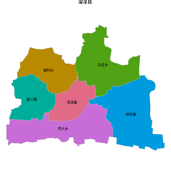 深泽县乡镇地图JSON数据火星坐标系(gcj02).json
