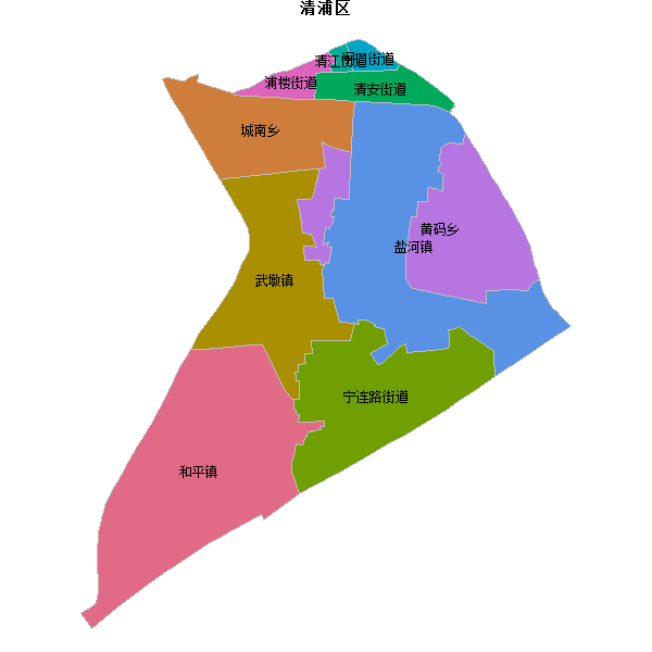 清浦区乡镇地图JSON数据百度坐标系(bd09).json