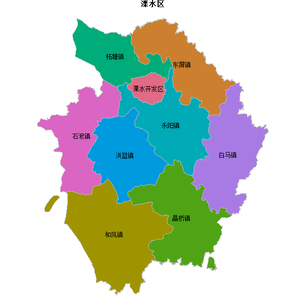 溧水区乡镇地图JSON数据火星坐标系(gcj02).json