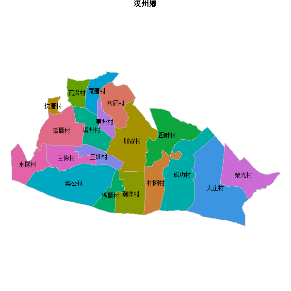 溪州鄉乡镇地图JSON数据火星坐标系(gcj02).json