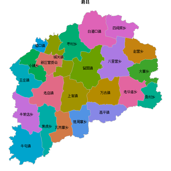 滑县乡镇地图JSON数据百度坐标系(bd09).json