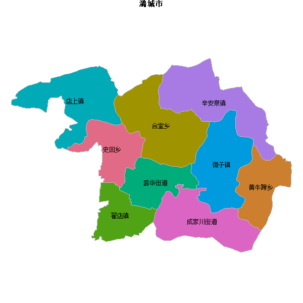 潞城市乡镇地图JSON数据火星坐标系(gcj02).json