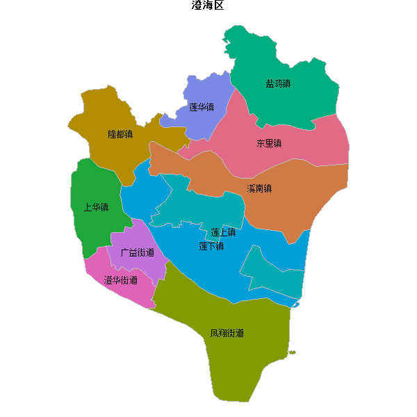 澄海区乡镇地图JSON数据百度坐标系(bd09).json