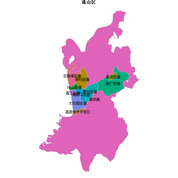 珠山区乡镇地图JSON数据百度坐标系(bd09).json