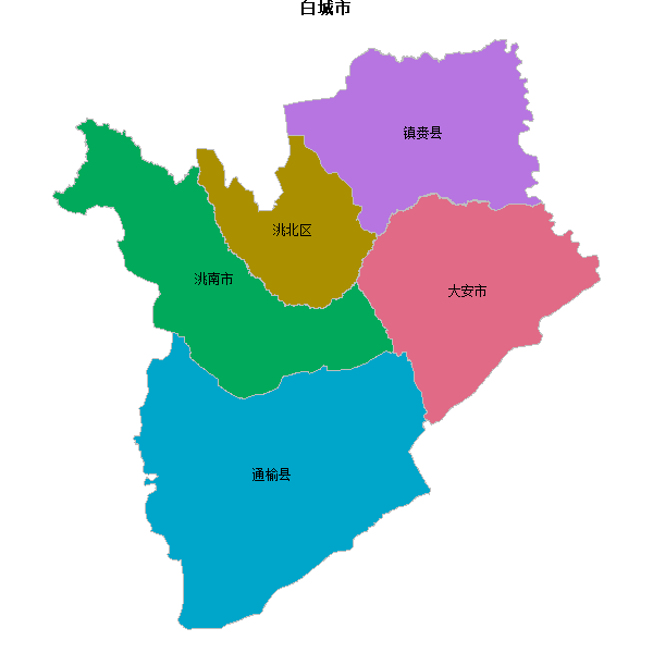 白城市地图JSON数据火星坐标系(gcj02).json
