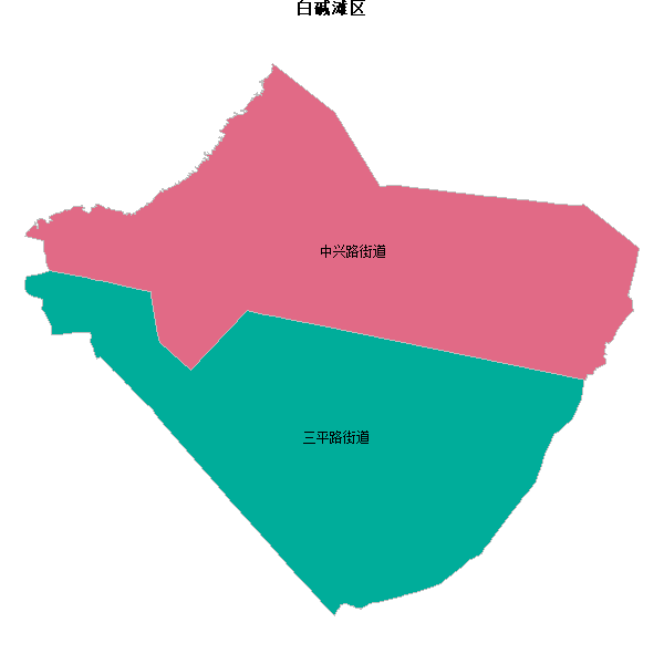 白碱滩区乡镇地图JSON数据火星坐标系(gcj02).json