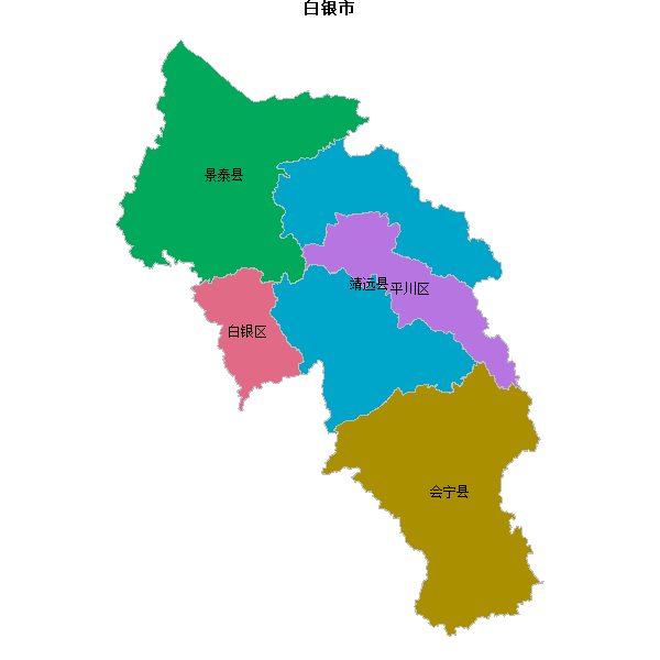 白银市地图JSON数据火星坐标系(gcj02).json