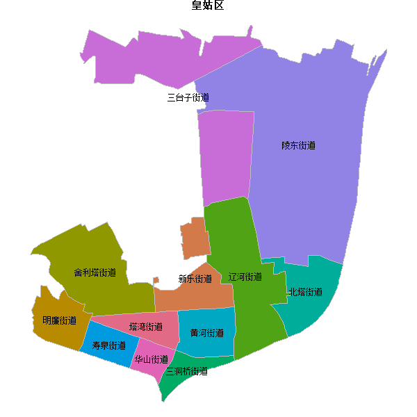 皇姑区乡镇地图JSON数据火星坐标系(gcj02).json