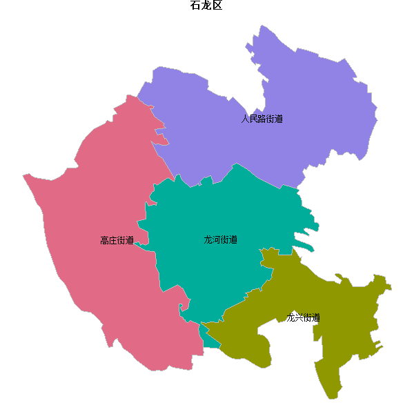石龙区乡镇地图JSON数据火星坐标系(gcj02).json