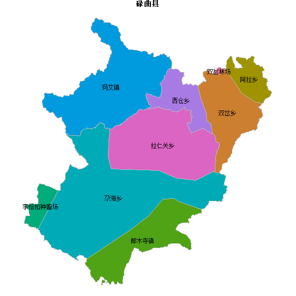 碌曲县乡镇地图JSON数据火星坐标系(gcj02).json