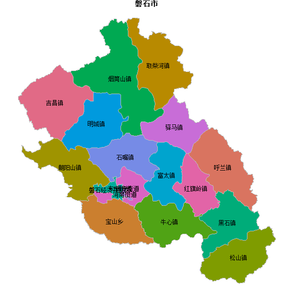 磐石市乡镇地图JSON数据火星坐标系(gcj02).json