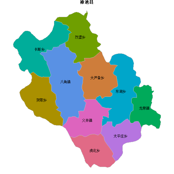 神池县乡镇地图JSON数据火星坐标系(gcj02).json