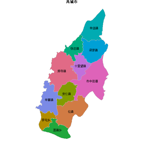 禹城市乡镇地图JSON数据火星坐标系(gcj02).json