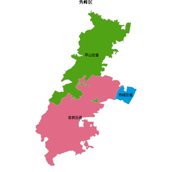 秀峰区乡镇地图JSON数据火星坐标系(gcj02).json