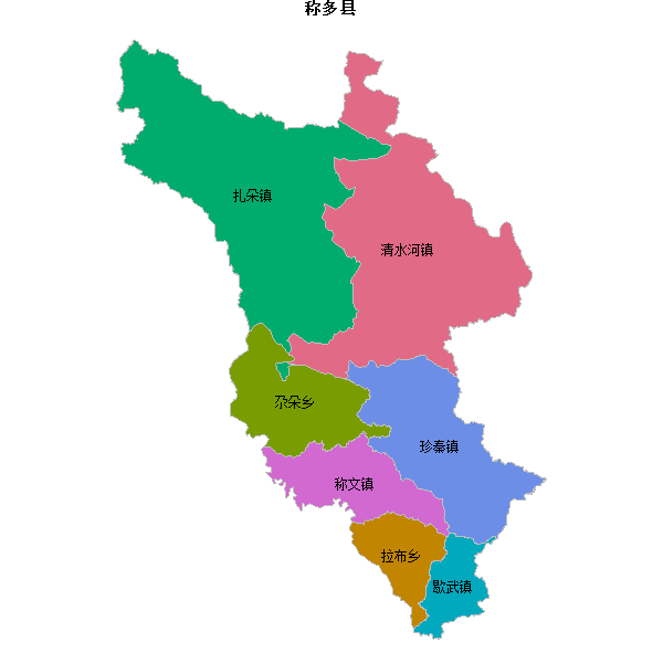 称多县乡镇地图JSON数据火星坐标系(gcj02).json