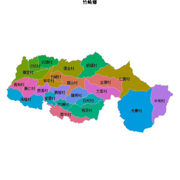 竹崎鄉乡镇地图JSON数据火星坐标系(gcj02).json