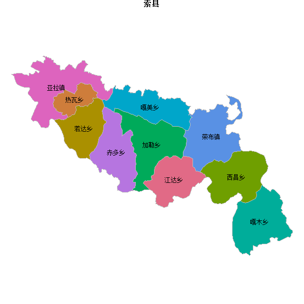 索县乡镇地图JSON数据火星坐标系(gcj02).json