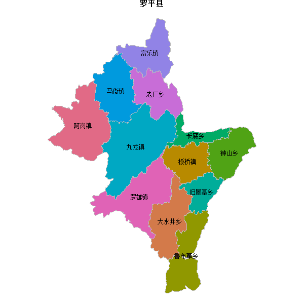 罗平县乡镇地图JSON数据火星坐标系(gcj02).json