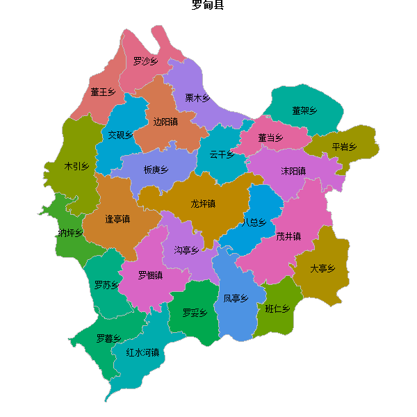罗甸县乡镇地图JSON数据火星坐标系(gcj02).json