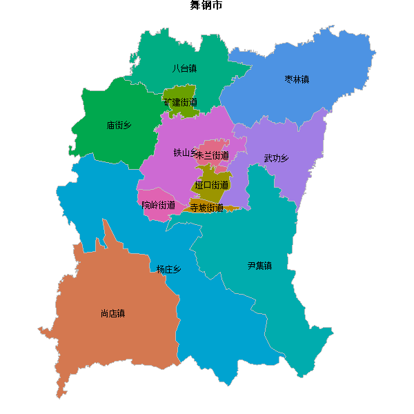 舞钢市乡镇地图JSON数据火星坐标系(gcj02).json