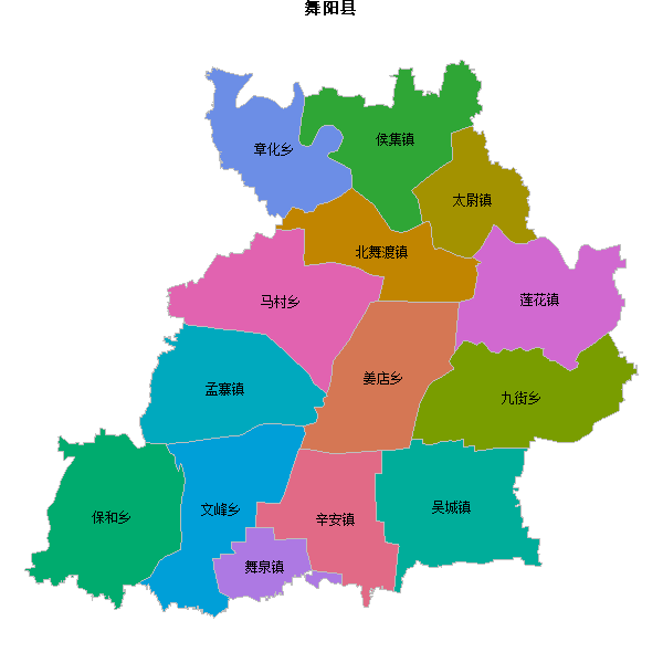 舞阳县乡镇地图JSON数据火星坐标系(gcj02).json