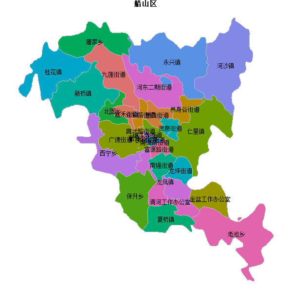 船山区乡镇地图JSON数据火星坐标系(gcj02).json