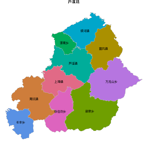 芦溪县乡镇地图shp数据百度坐标系(bd09).shp