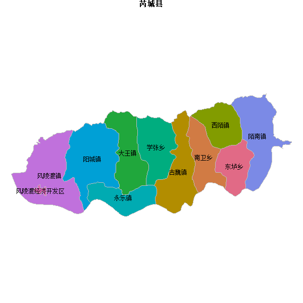 芮城县乡镇地图JSON数据火星坐标系(gcj02).json