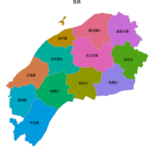 范县乡镇地图JSON数据火星坐标系(gcj02).json