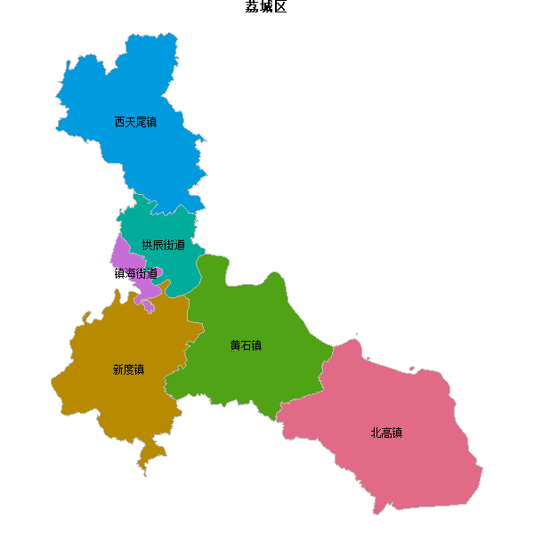 荔城区乡镇地图JSON数据火星坐标系(gcj02).json