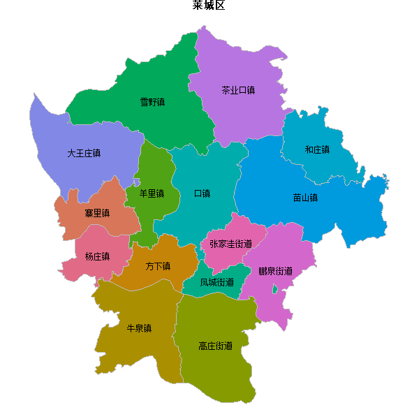 莱城区乡镇地图JSON数据火星坐标系(gcj02).json