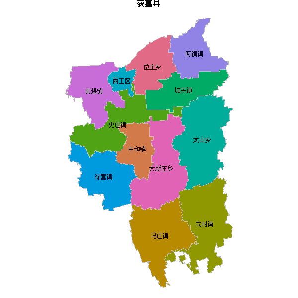 获嘉县乡镇地图JSON数据火星坐标系(gcj02).json
