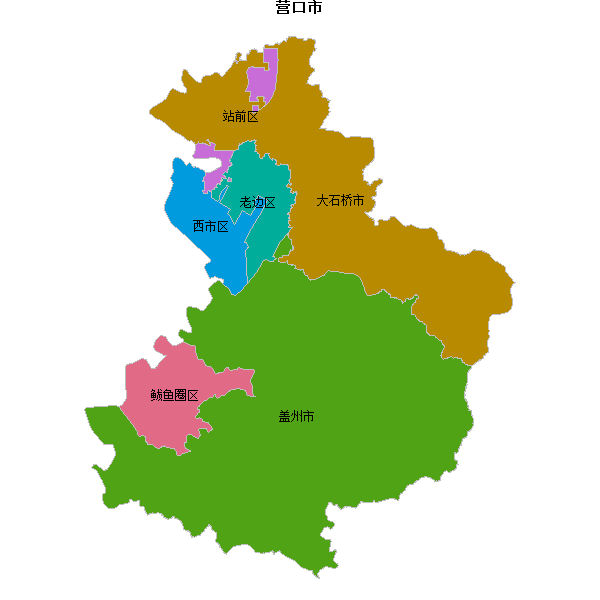 营口市地图JSON数据火星坐标系(gcj02).json