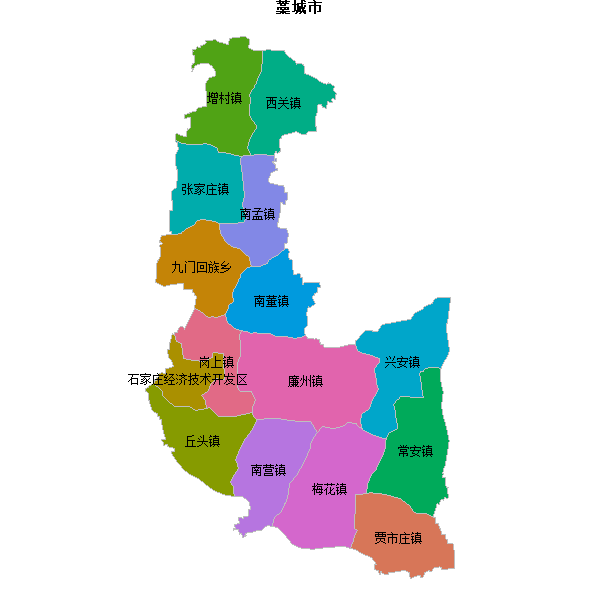 藁城市乡镇地图shp数据百度坐标系(bd09).shp