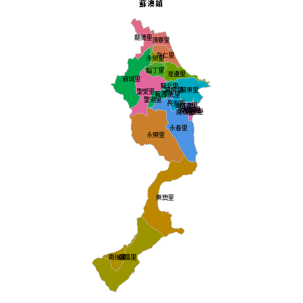 蘇澳鎮乡镇地图JSON数据百度坐标系(bd09).json
