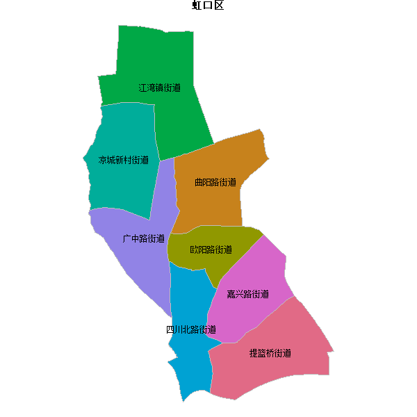 虹口区乡镇地图JSON数据百度坐标系(bd09).json