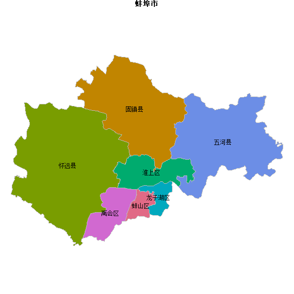 蚌埠市地图JSON数据火星坐标系(gcj02).json