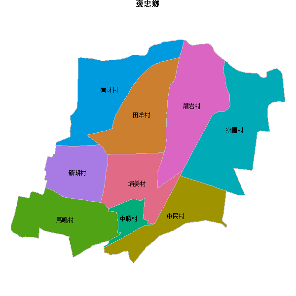 褒忠鄉乡镇地图JSON数据火星坐标系(gcj02).json