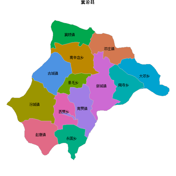 襄汾县乡镇地图JSON数据百度坐标系(bd09).json